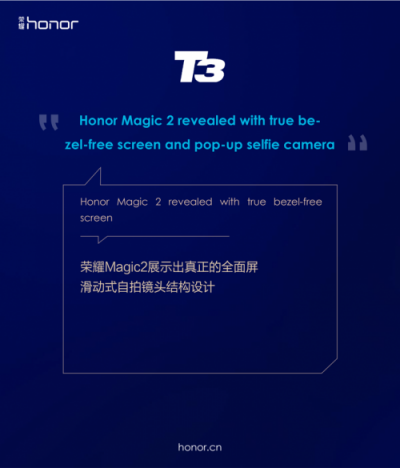 榮耀Magic2德國亮相，全新全面屏獲國內(nèi)外媒體狂贊