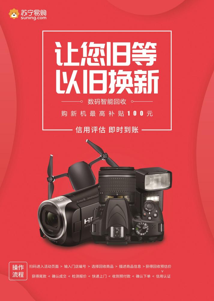 為舊相機(jī)找到新歸宿，蘇寧拿出50億以舊換新補(bǔ)貼