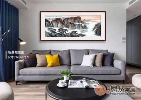 客廳靠山圖掛什么好？精品山水國畫裝飾客廳大氣風(fēng)水好！