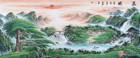 辦公室風(fēng)水畫裝飾？宋唐山水國畫裝飾旺財好運來！