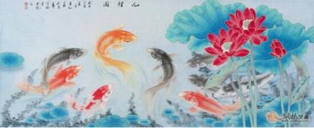 客廳掛什么畫招財(cái) 易從網(wǎng)力薦風(fēng)水畫九魚圖