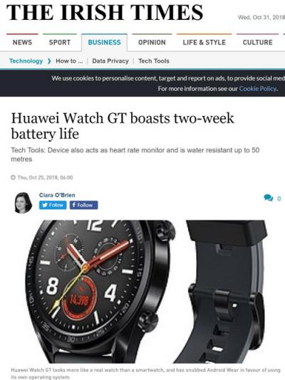 HUAWEI WATCH GT雙十一火爆國內(nèi)市場， 看看外媒是怎么評價它的？