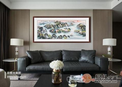 客廳裝飾掛什么畫？山水國畫裝飾旺財好運(yùn)來！