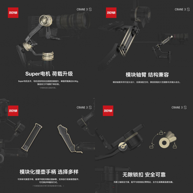 智云震撼發(fā)布云鶴3S穩(wěn)定器，性能提升有諸多創(chuàng)新