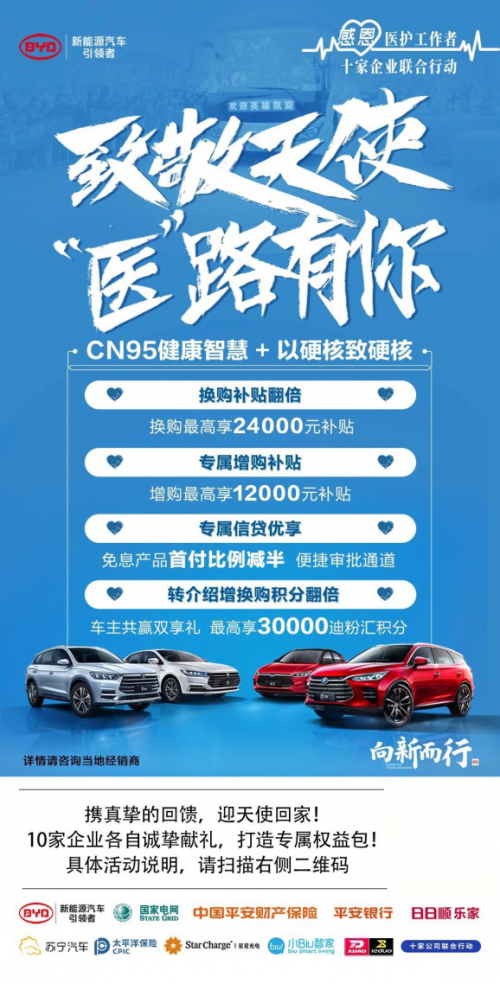 拿什么致敬白衣天使？418蘇寧汽車聯(lián)合比亞迪等品牌在行動