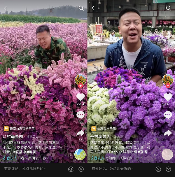 賣果小哥抖音直播帶貨，疫情期間幫云南花農(nóng)賣出鮮花100萬支