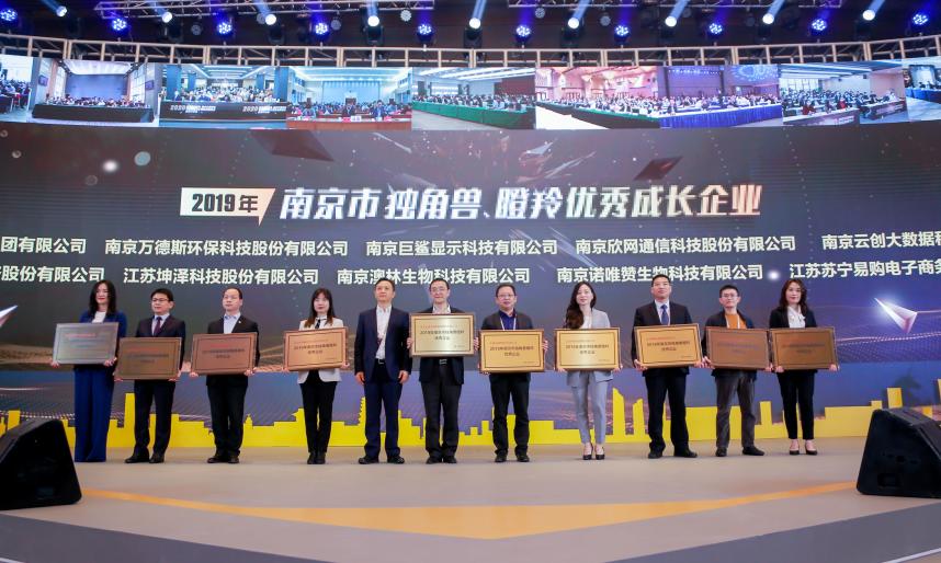喜訊！云創(chuàng)大數(shù)據(jù)膺選“2019年南京市獨(dú)角獸瞪羚優(yōu)秀企業(yè)”！