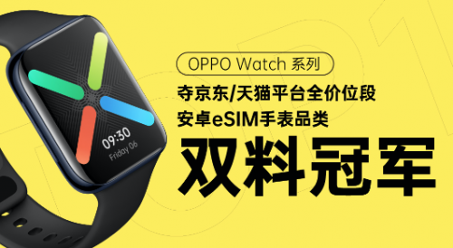 618首戰(zhàn)告捷！OPPO Watch全價(jià)位段斬獲安卓eSIM品類雙料冠軍