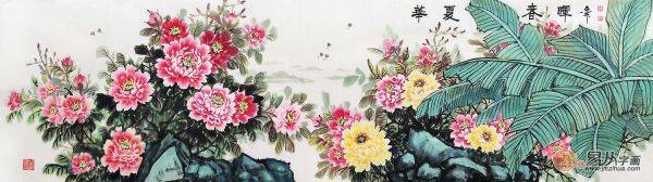 沙發(fā)背景墻適合掛的畫，名家手繪花鳥畫提升客廳逼格妥妥的