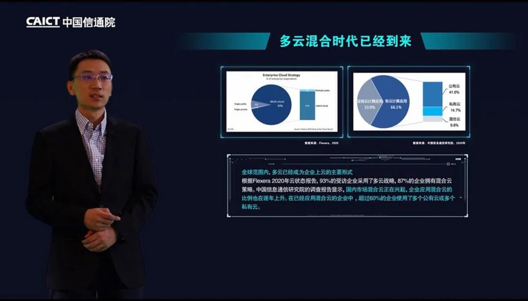 中國(guó)信通院云計(jì)算與大數(shù)據(jù)研究所云計(jì)算部副主任馬飛發(fā)表主題演講