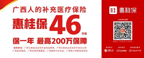 @廣西人，“愛廣西”“愛南寧”APP上線輕松籌“惠桂?！眳⒈Ｇ?/></p><p>“惠桂保”以最低46元一年的保費(fèi)創(chuàng)造同類惠民保險(xiǎn)新低價(jià)，保障內(nèi)容涵蓋社保目錄內(nèi)住院支出的個(gè)人負(fù)擔(dān)部分，還創(chuàng)新性地將保障延伸到了11種廣西特定高發(fā)大病的社保目錄外住院支出，兩項(xiàng)合計(jì)最高報(bào)銷額度可達(dá)200萬元。</p><p align=