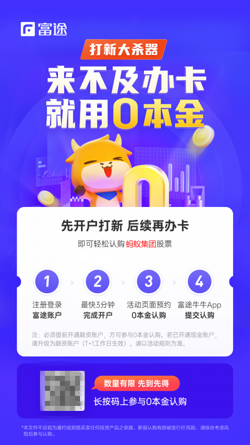 螞蟻集團上市在即，富途“放大招”助你港股打新輕松“吃肉”