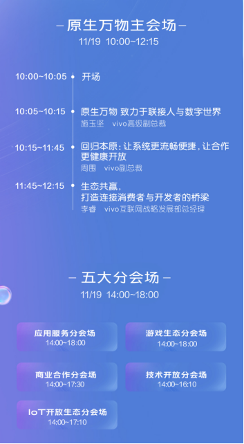 11月19日召開 2020 vivo開發(fā)者大會報(bào)名正式開啟