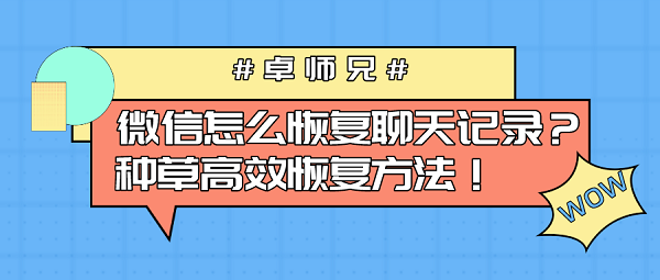 微信怎么恢復(fù)聊天記錄？種草高效恢復(fù)方法！