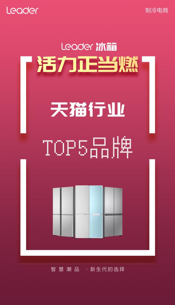 躍居TOP5！被年輕人喜歡的Leader冰箱，雙11榜上有名