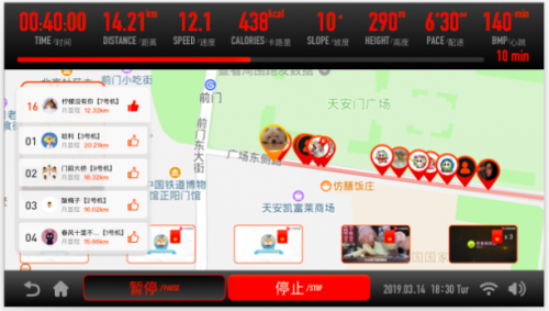 練多多健身交互屏，讓跑步機成為場館增收“神器”