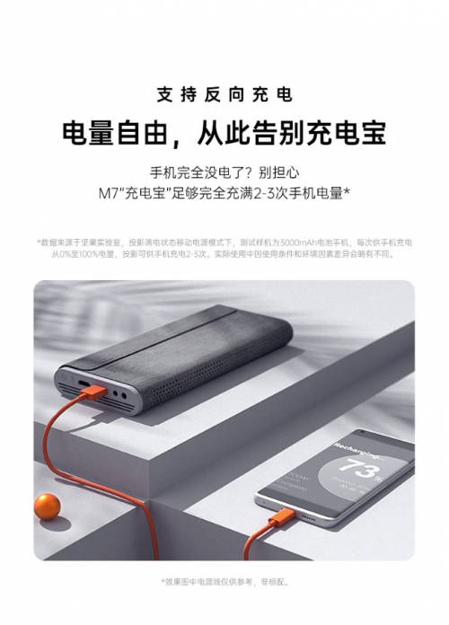 有可以隨身攜帶、不用插電的投影儀嗎?便攜快充的堅(jiān)果M7來(lái)了!