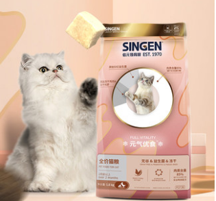 高肉益生菌高端貓糧，信元發(fā)育寶元氣優(yōu)食系列新品很貼心