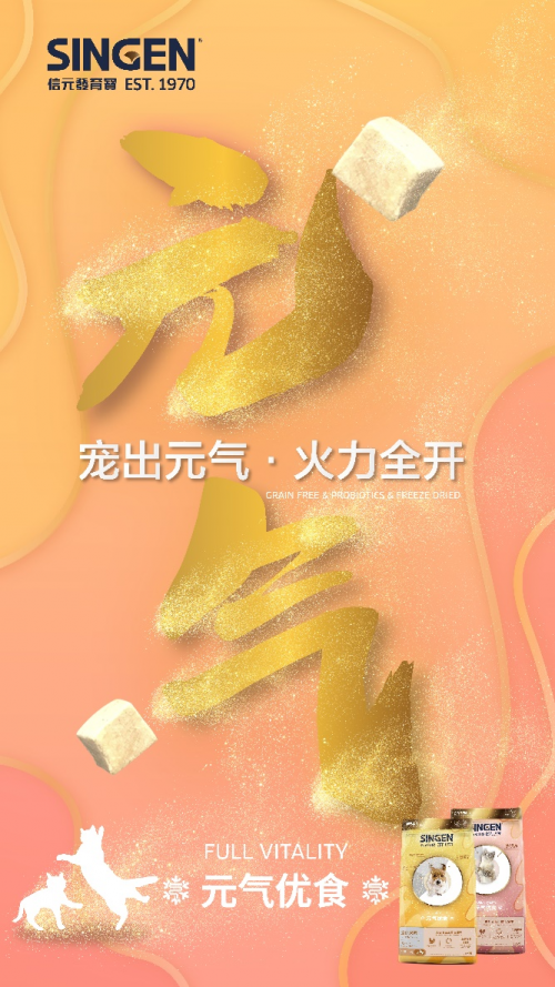 高肉益生菌高端貓糧，信元發(fā)育寶元氣優(yōu)食系列新品很貼心