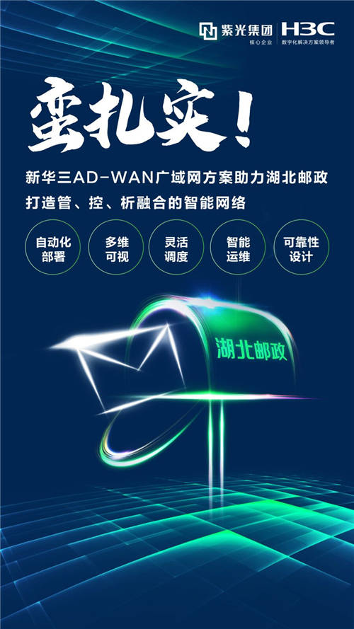 助力湖北郵政按下轉(zhuǎn)型“快進(jìn)鍵” 新華三AD-WAN在行動
