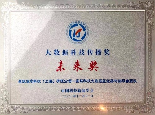 星環(huán)科技獲2020大數(shù)據(jù)科技傳播獎