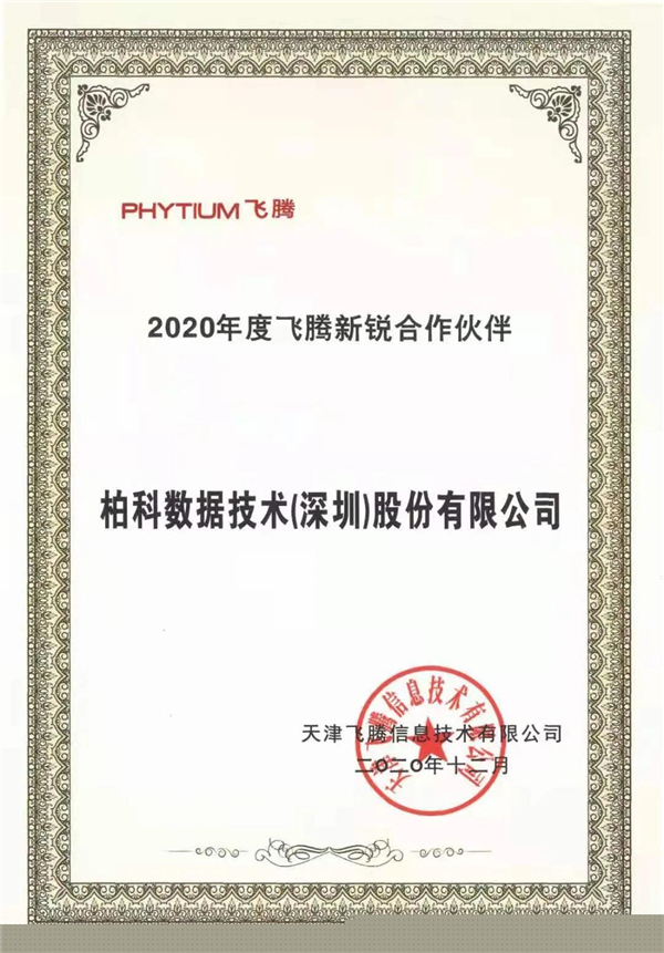 柏科數(shù)據(jù)+飛騰，開創(chuàng)“芯動(dòng)能 新力量 新合作”