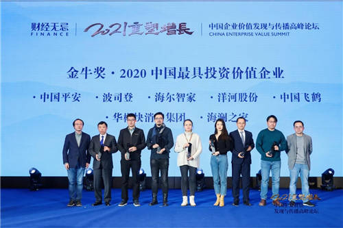 2020年度最具投資價(jià)值品牌：海爾智家、中國(guó)平安等上榜
