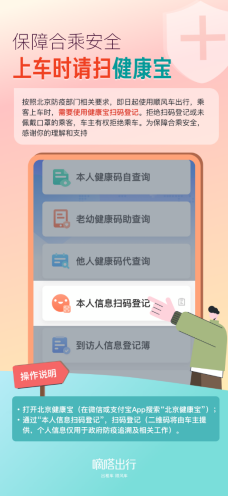 助力疫情可防可控 嘀嗒出行疫情防護(hù)再升級 乘客需戴口罩掃健康碼