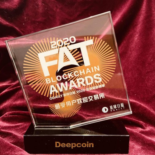 Deepcoin榮獲「2020 FAT 最受歡迎加密交易平臺」獎項