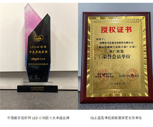 艾比森又?jǐn)孬@新基建創(chuàng)新品牌、智慧交通技術(shù)創(chuàng)新等8項(xiàng)大獎(jiǎng)！
