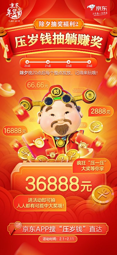 大年三十全民互動(dòng)瓜分大獎(jiǎng)，京東年貨節(jié)壕氣來(lái)襲！