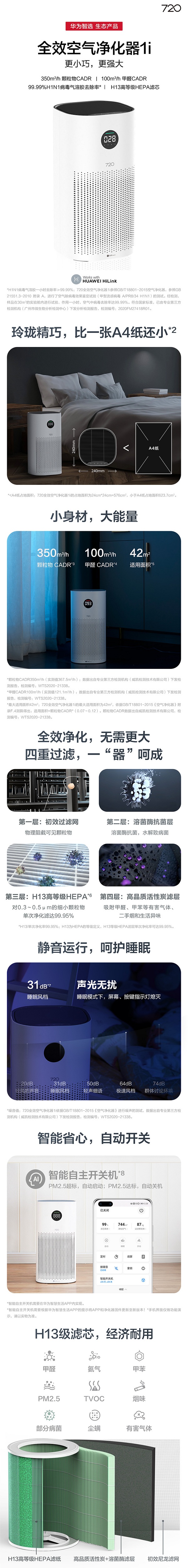 華為商城318周年慶 720全效空氣凈化器福利來襲
