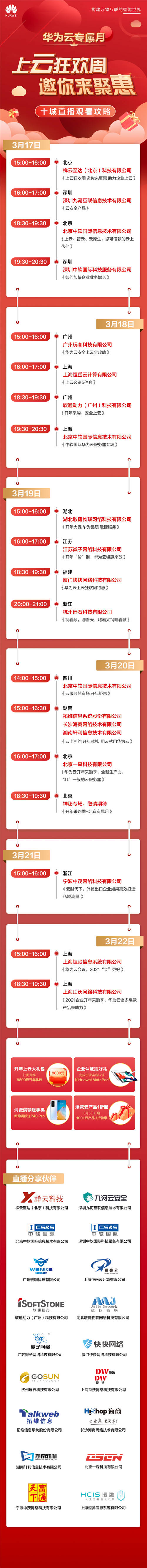 華為云專屬月上云狂歡周，十城聯(lián)動(dòng)，六天聚惠