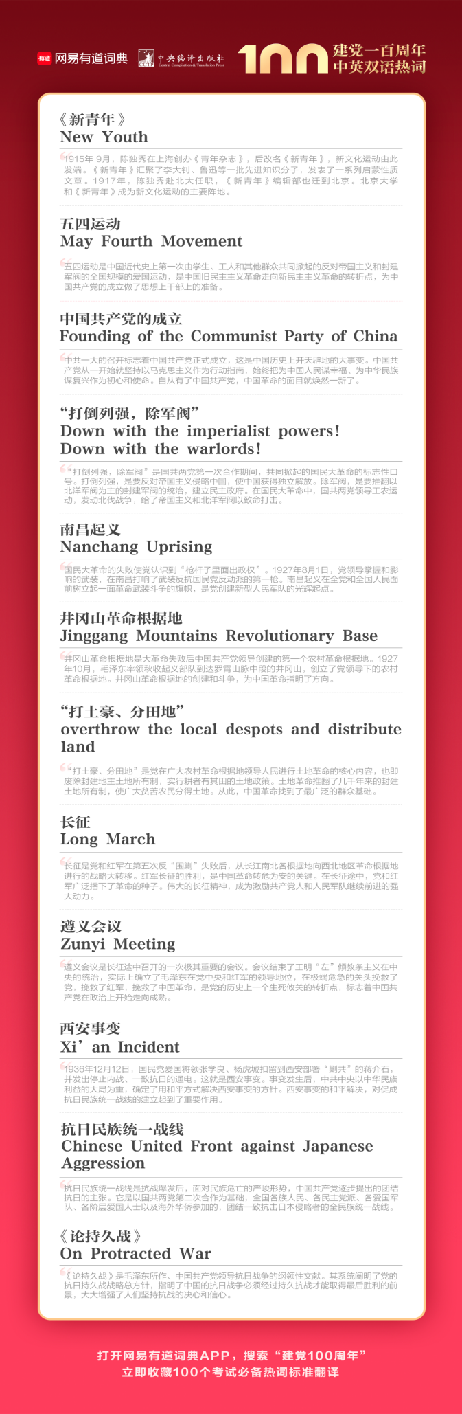 有道詞典聯(lián)合中央編譯出版社 首次發(fā)布建黨百年中英雙語(yǔ)熱詞