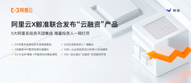 阿里云 × 鯨準(zhǔn)聯(lián)合發(fā)布“云融資”產(chǎn)品，助力企業(yè)實(shí)現(xiàn)高效融資