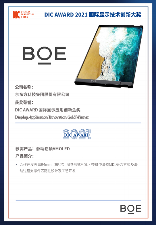 DIC 2021 顯示技術及應用創(chuàng)新展在滬啟幕！DIC AWARD獎項揭曉，這些顯示企業(yè)摘得桂冠！