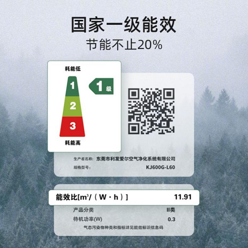 LA600新品問世，全屋循環(huán)凈化，符合國(guó)家一級(jí)能效
