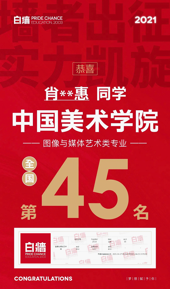 杭州白墻畫室：復(fù)讀一年，逆風(fēng)翻盤，這個杭州土著成功錄取國美！