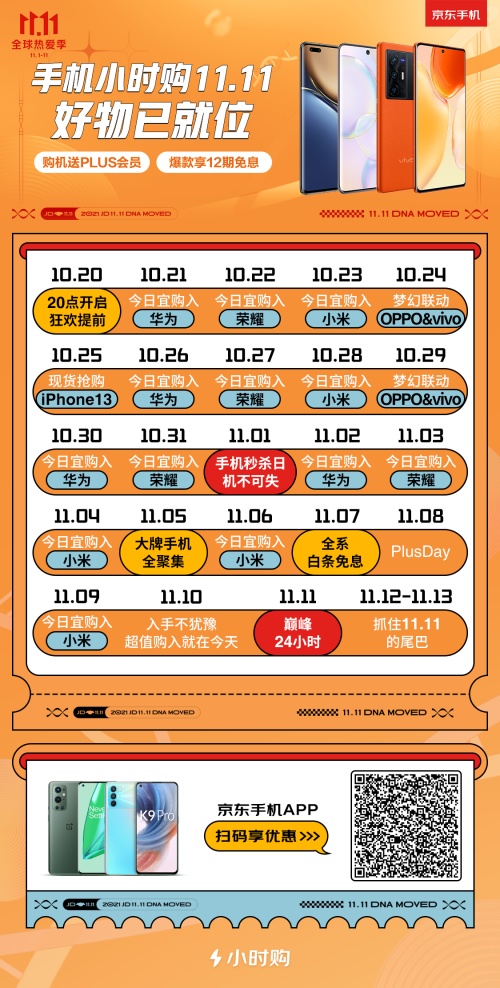買手機不用苦等快遞 今年京東11.11手機小時購1小時內(nèi)送達