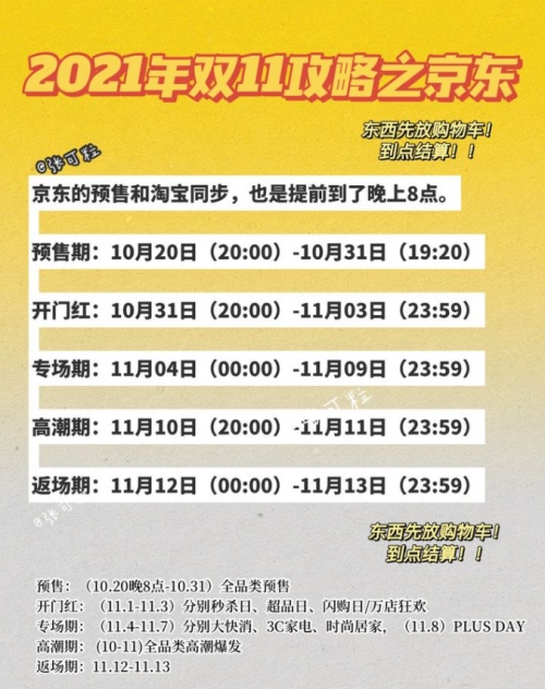 天貓雙11狂歡夜大額雙十一紅包雨來襲 2021淘寶京東終極版雙十一預售攻略