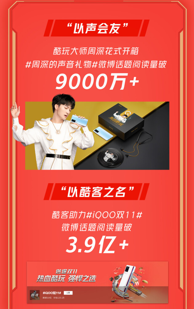 線上全渠道銷量創(chuàng)歷史新高，iQOO雙11超燃終極戰(zhàn)報(bào)來襲