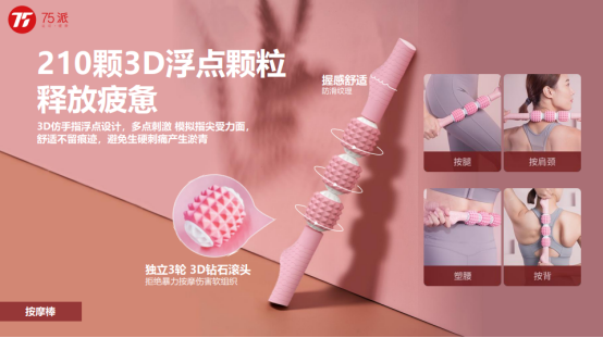 跳繩后腿越來(lái)越粗？75派推出按摩四件套及超大瑜伽墊打造纖細(xì)美腿