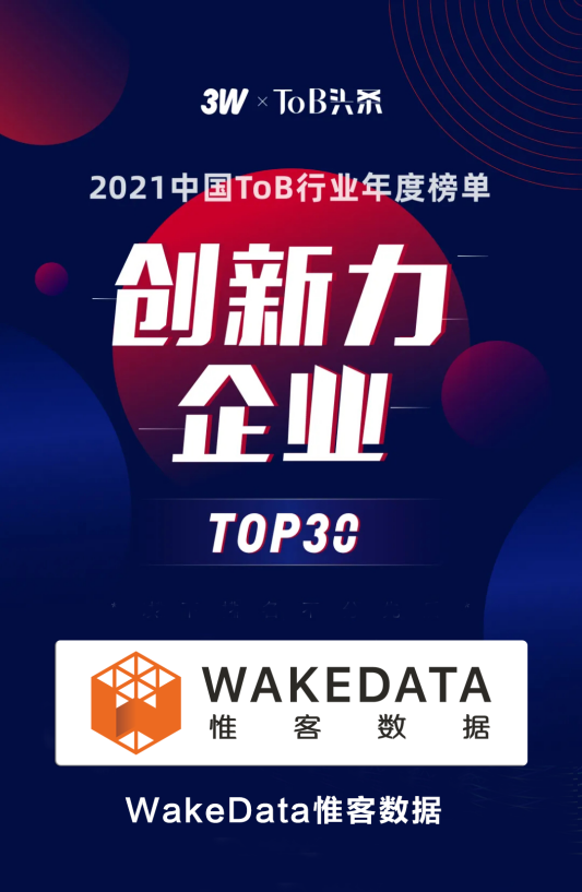 彰顯數字化實力，惟客數據入選“ToB行業(yè)年度榜單”創(chuàng)新力榜