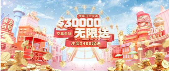 虎年開工大吉，領(lǐng)峰送$30000炒黃金，人人都可領(lǐng)！