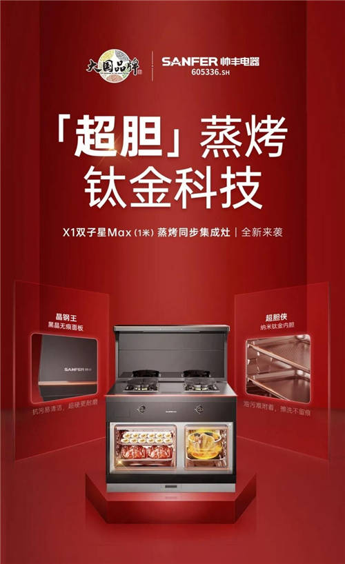 大國品牌帥豐又一力作！細(xì)數(shù)帥豐X1雙子星Max蒸烤同步集成灶上的“黑科技”