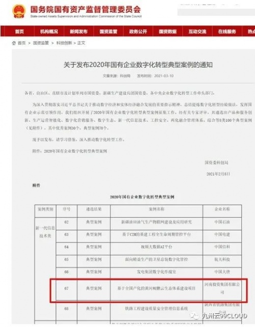 開啟國資云新篇章，九州云賦能黃河云！