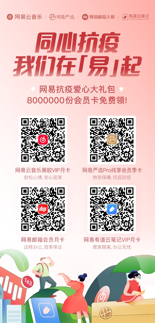 用行動(dòng)助力抗疫，網(wǎng)易云音樂大方送出500萬份會(huì)員禮