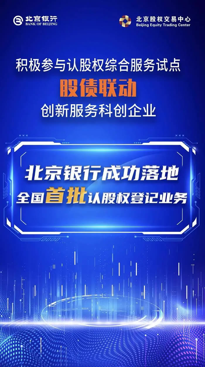 北京銀行成功落地全國首批認股權(quán)試點登記業(yè)務.jpg