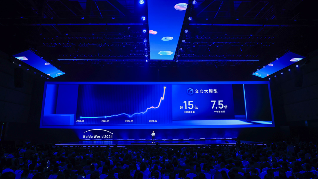 李彥宏：文心大模型日均調用量超15億，代表著過去兩年中國大模型應用的爆發(fā).jpg