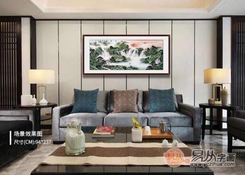 客廳沙發(fā)墻掛什么畫？宋唐手繪國畫裝飾旺財好運來！